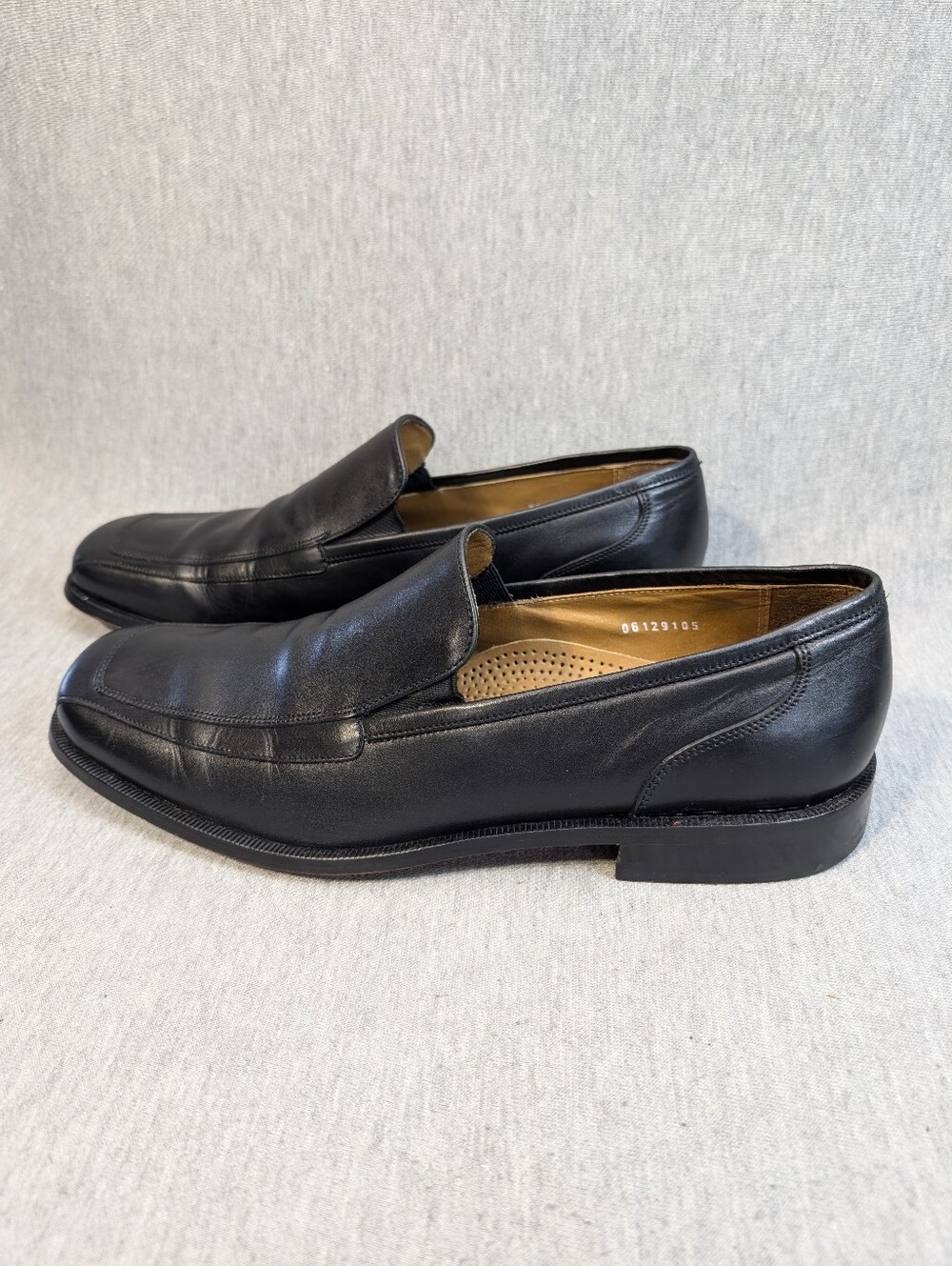 Florsheim Moc Toe Slip On Dress Shoes Men's 12 Black Leather
